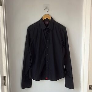 Untuckit Shirt Men M Black Button Up Long Sleeve Business Casual